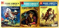 3 Zane Grey's STORIES OF THE WEST 1955 27 1956 28 29 Golden Age Painted Cover