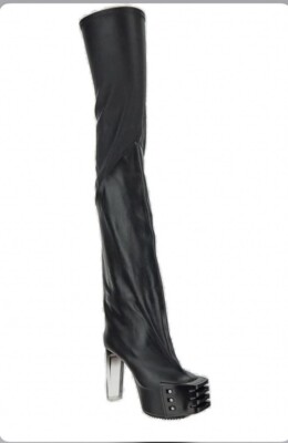 靴 rick owens thigh-high kiss boots RICK OWENS THIGH HIGH KISS BOOTS | eBay