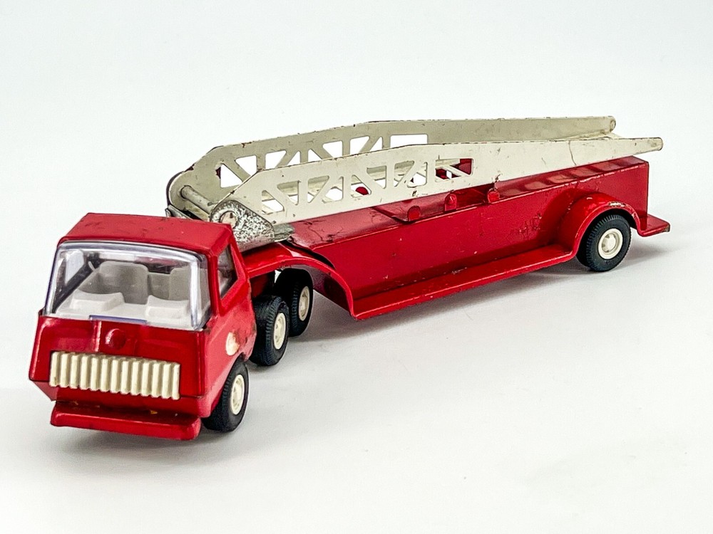 Vtg 1970's Red Hook & Ladder Cab Over Mini Tonka Fire Truck DIECAST Toy 55170