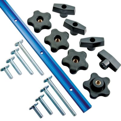 Rockler 17-teiliges Universal T-Track Set 4ft Aluminium T Track Kit 4' 679127 Neu
