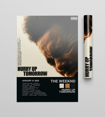 The Weeknd Hurry Up Tomorrow Album Premium Music Poster | Artwork Tracklist - Picture 2 of 4