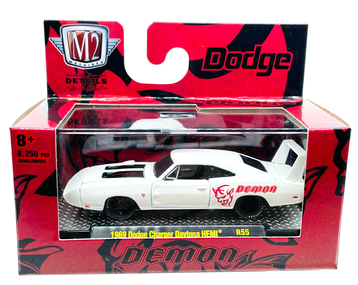 M2Machines、Dodge Demon、トランスポートセット M2 Machines 1 64 Diecast Cars 1969 Dodge Charger Daytona HEMI