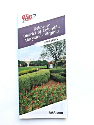 DELAWARE, WASHINGTON DC, MARYLAND, VIRGINIA 2009 AAA State Map Excellent 