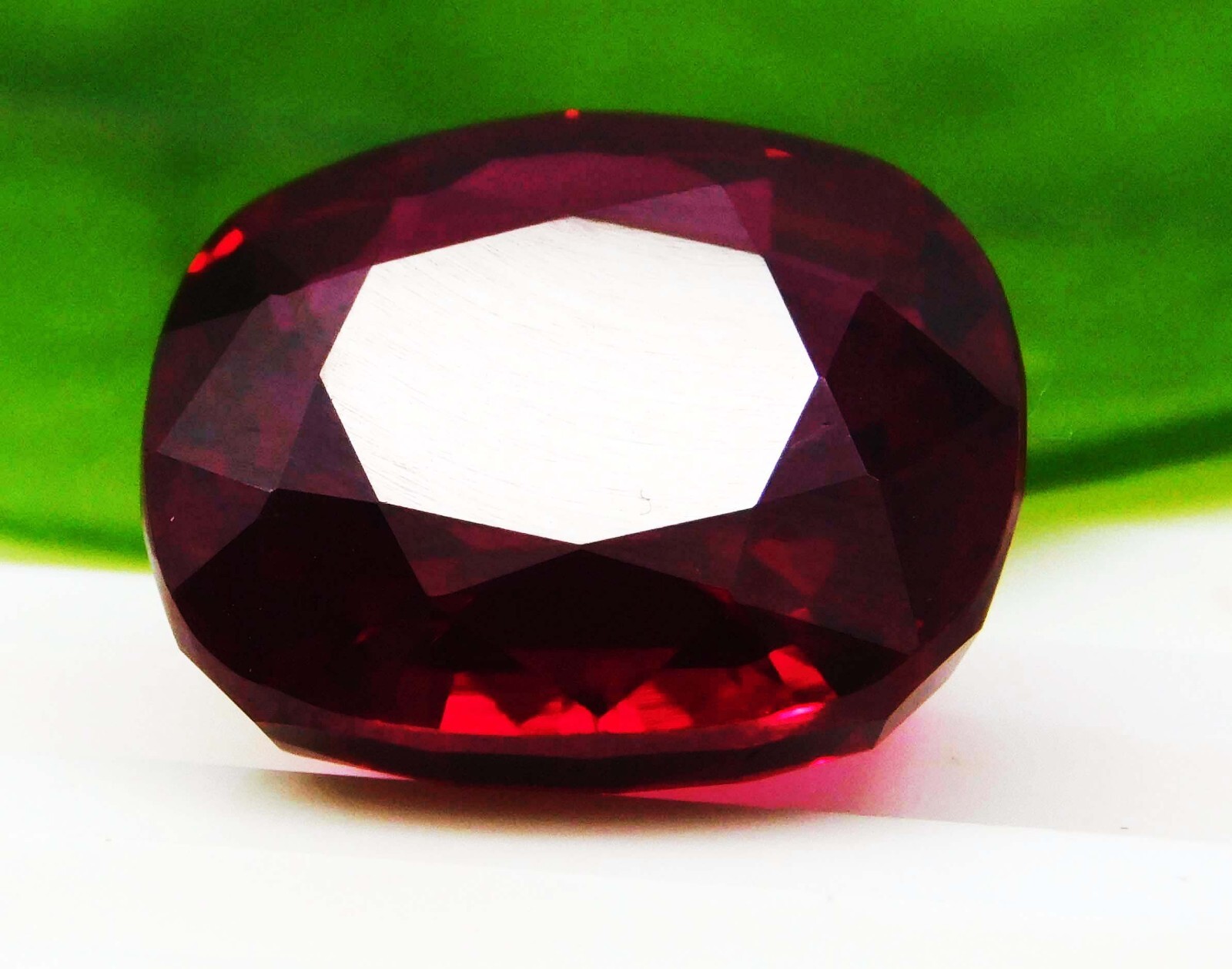 16.10 Ct Natural Mozambique Blood Red Ruby Cushion Cut Loose Gemstone Certified
