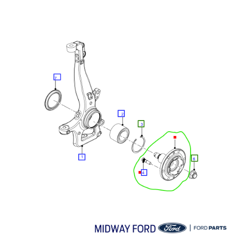 Genuine Ford wheel hub assembly- suits PX Ranger JB3Z 1104 B - Picture 1 of 1