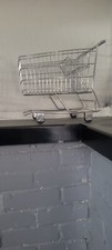 Mini Metal Shopping Cart 11" tall for display decor