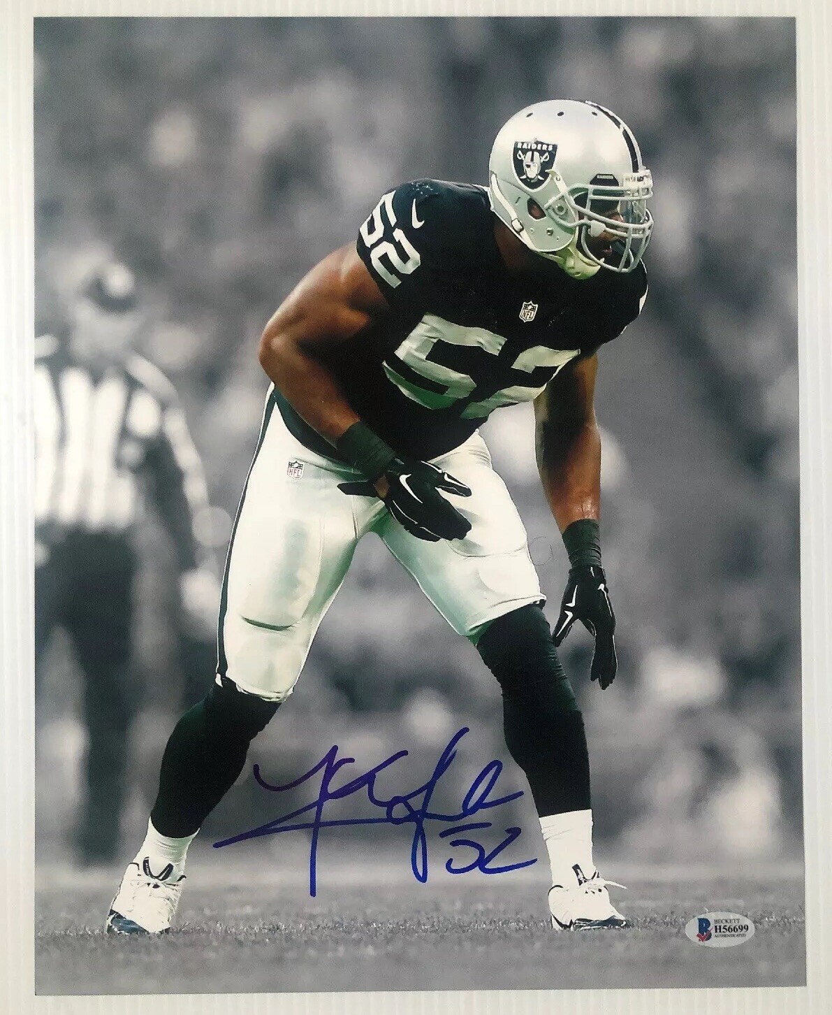 Khalil Mack Autographed Signed Oakland Raiders 11x14 Photo BECKETT COA 5 