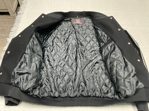 NEW YORK METS VINTAGE WOOL PVC/LEATHER BOMBER JACKET M JH DESIGNS - Picture 10 of 15