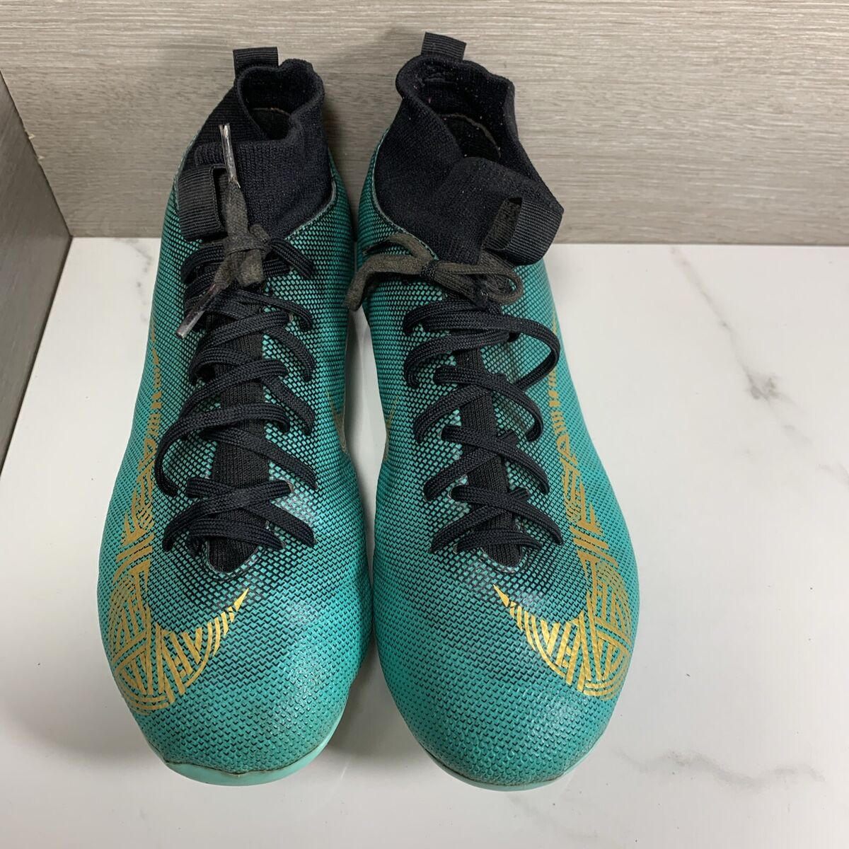 Nike Mercurial Superfly 6 CR7 FG Jade Neon Ronaldo Size 5.5Y Nike Mercurial Superfly 6 CR7 FG Jade Neon Ronaldo Size 5.5Y