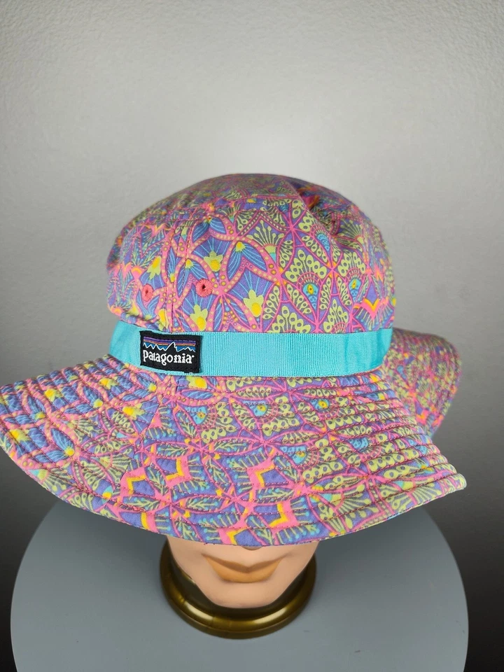 Patagonia Niñas Niños Multicolor Sombrero Cubo Patrón Azteca Sol Grande 10 Años en adelante Foto 2 de 4