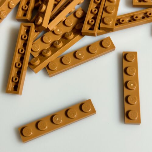 30 per lot NEW LEGO Medium Nougat PLATE 1X5 (78329/6343854) - Picture 1 of 4