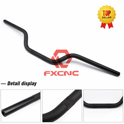 Motorcycle 7/8'' 22mm Black Drag Bar Handlebar Universal For Dirt Pit Bike ATV