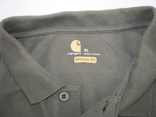 Carhartt OD Green Polo Shirt XL C226 - Picture 2 of 6