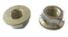 10 M14 - 2.0 Hexagon Flange Nut - Non-Serrated Class 10 Zinc. DIN 6923