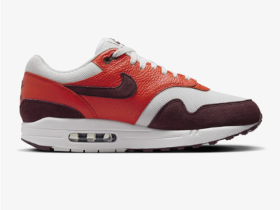 FN6952-102 Nike Air Max 1 Sneaker Weiss/Rot Herrenschuhe Turnschuhe Classic PRM
