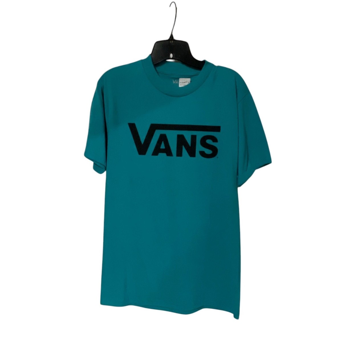 Vans Classic Fit Short Sleeve T-Shirt Size S Turquoise 100% Cotton