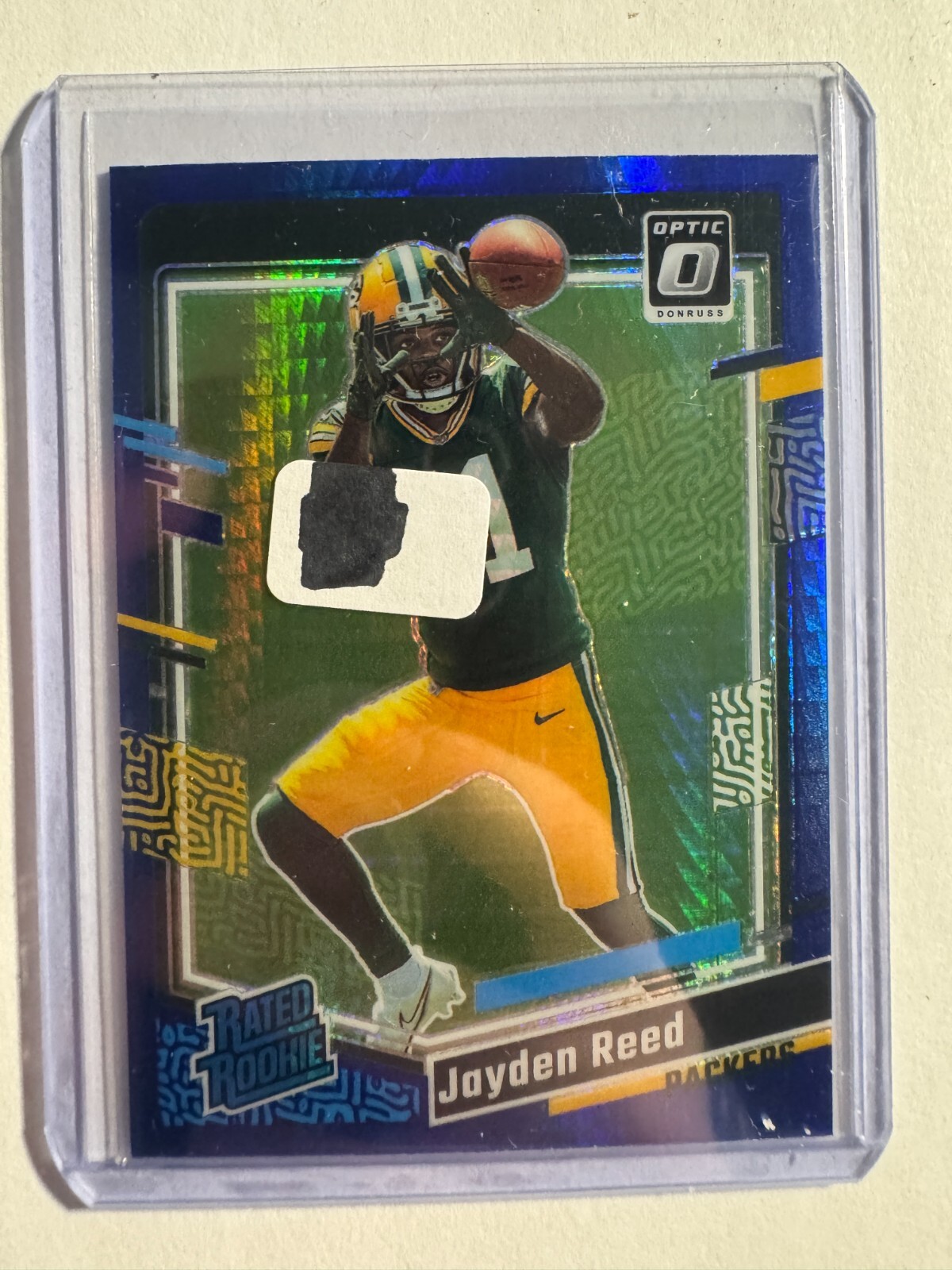 K277,353 -  2023 Donruss Optic Blue Hyper #239 Jayden Reed RR