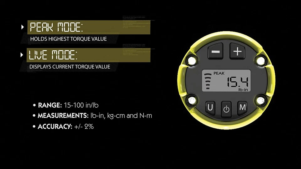 WHEELER GUNSMITHING Bits & Case Inch/Pounds Firearm Digital TORQUE WRENCH - Image 4 of 4