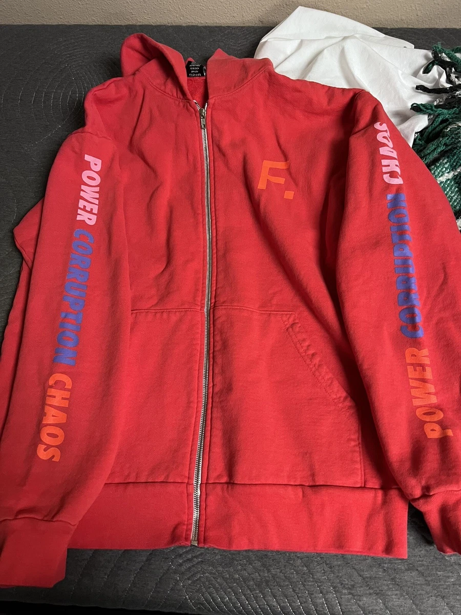 Fact Made To Destroy Men’s Hoodie Zip up Jacket Medium REd