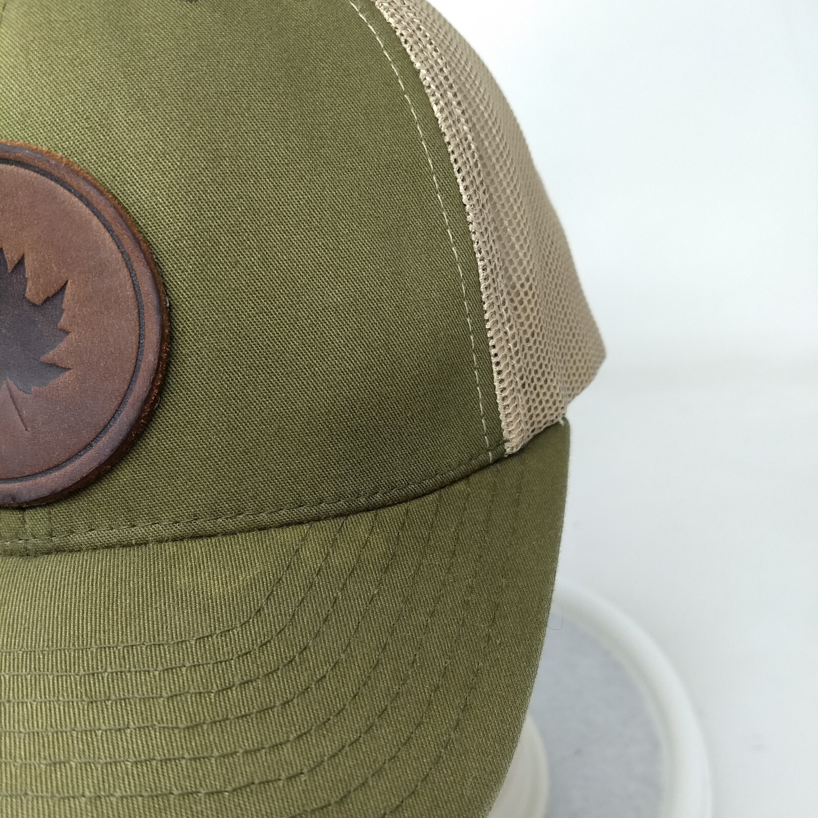 Maple Leaf Leather Patch Snapback Trucker Hat Mul… - image 7