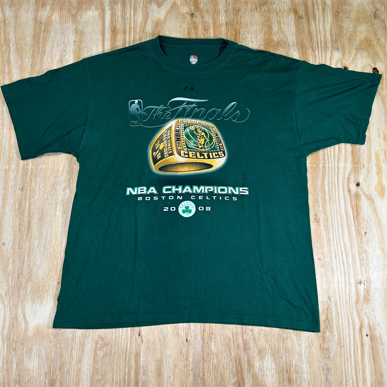 Boston Celtics NBA Finals Champions 2008 T-Shirt Short Sleeve Mens Size XL Green