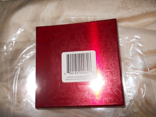 NEW ~ Gift Card Holder - Red Foil Square Box ~ 4.25" x 4.25" . - Picture 2 of 2