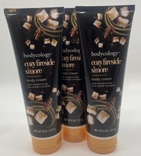 Lot Of 3 Bodycology Cozy Fireside S'more Body Cream W/ Rich Butter Complex 8 Oz