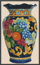 Traditional Italian Ceramic Vase Counted Cross Stitch Chart No. 12-2 