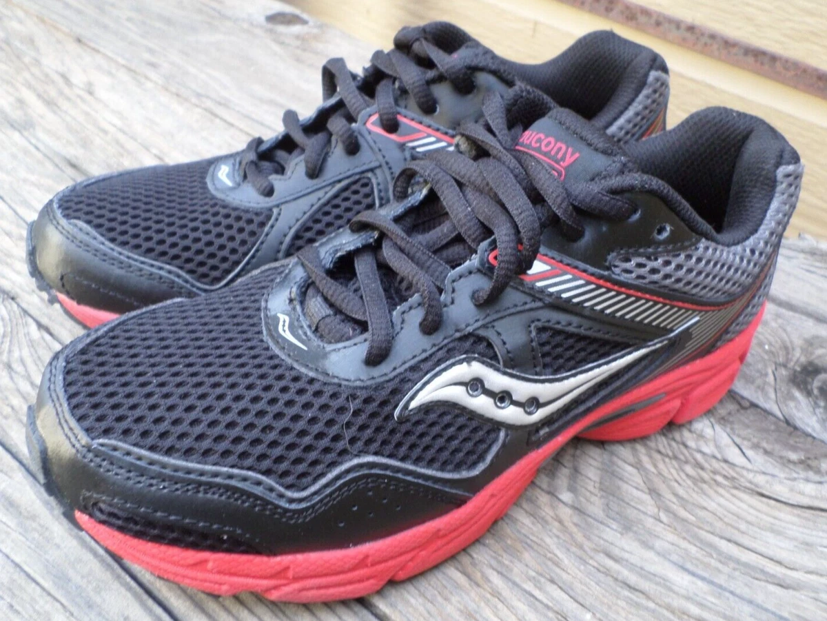 Saucony Cohesion 10 Black Red Running Shoes Boys 6 eBay