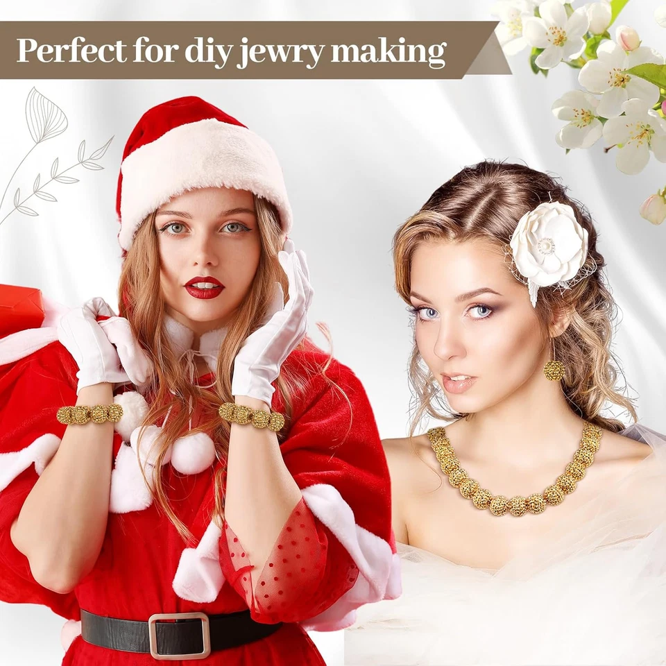 40 Pcs 20 Mm Rhinestone Beads Bulk Crystal round Disco Ball Chunky Bubblegum Bea Foto 4 de 4