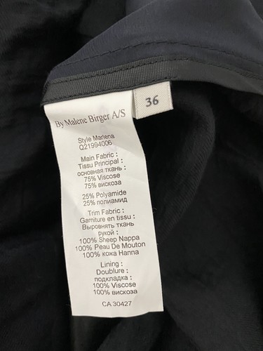 By Malene Birger Marlena MIDI Dress Leather Trim Sz 36 XS - S No Slip EXCELLENT - Picture 10 of 12