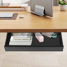 Stand Up Desk Store Add-On Office Sliding Under-Desk Drawer Storage Organizer