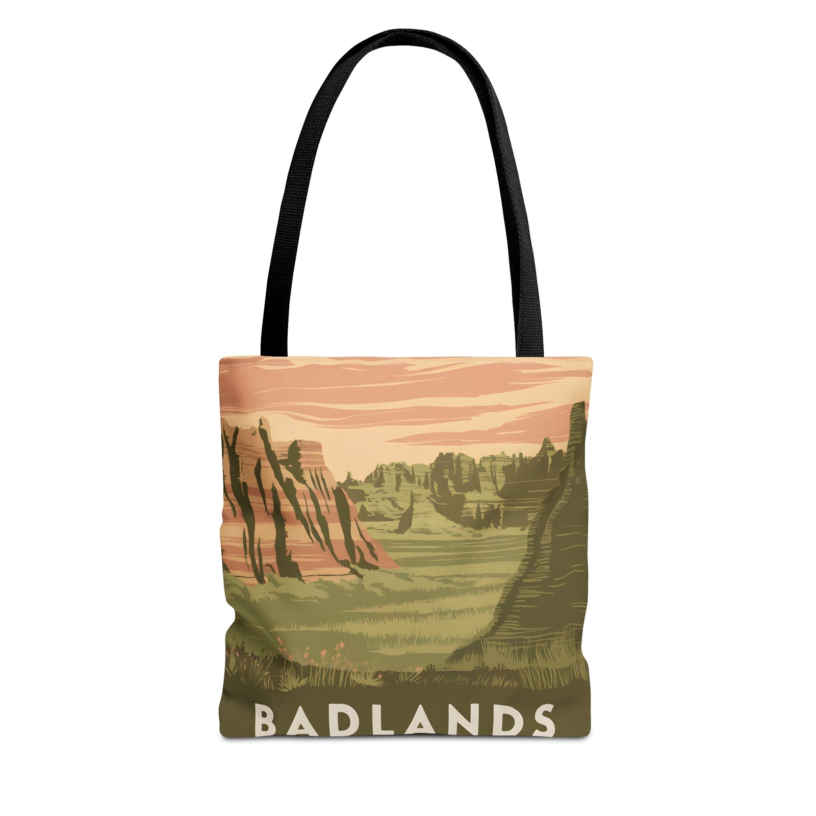 Badlands National Park All Over Print Tote Bag Eco-Friendly Travel Accessory