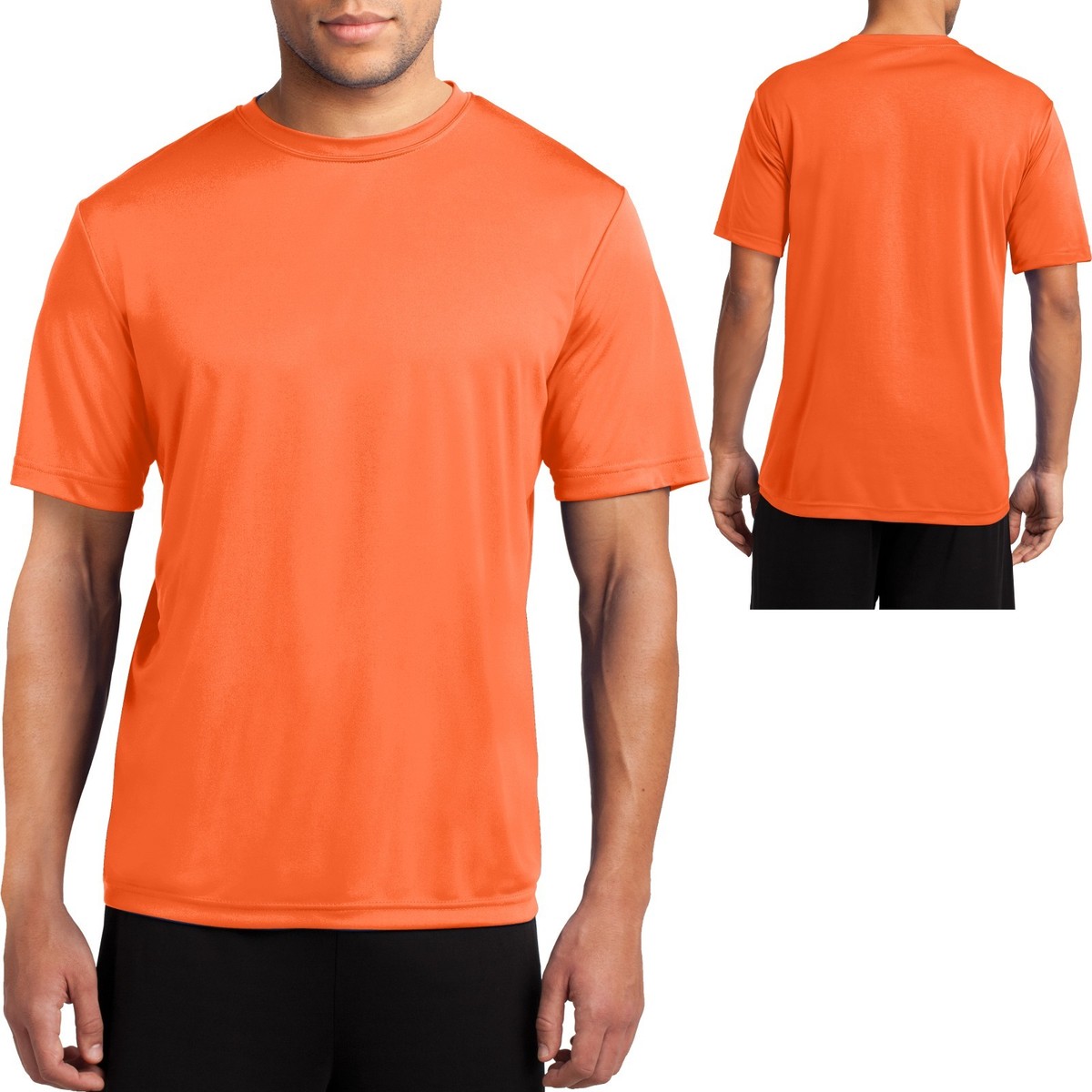 Mens NEON T-Shirt Moisture Wicking Exercise Tee Gym Basketball S