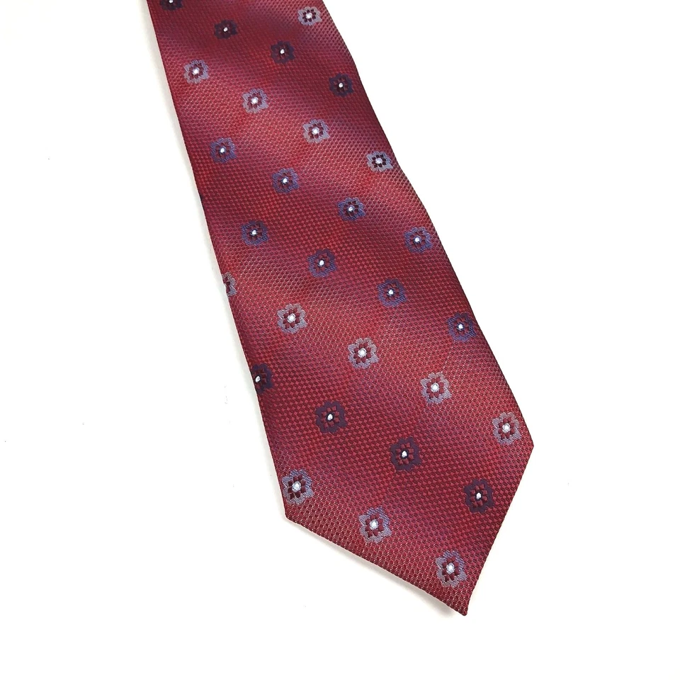 Corbata Borrelli Para Hombre Multicolor Rojo Púrpura Floral Cosida a Mano Elegante Corbata Foto 3 de 4