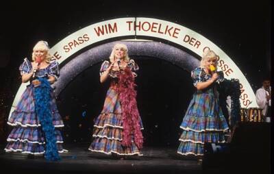 Vocal trio Jacob Sisters, ZDF show The Grand Prix, Berlin, G - 1985 Old Photo