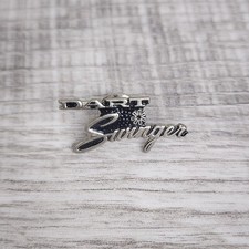 Vtg Dodge Dart Swinger Car Emblem Pin Badge Silver Tone Classic Muscle Car