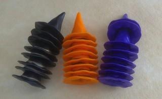 New Set of Miniature Rubber Witch Warlock Hats Halloween Decor Party Favors Fun!