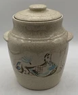 1960's Red Wing Bob White Quail CookieJar Cream with Brown Speckles MCM