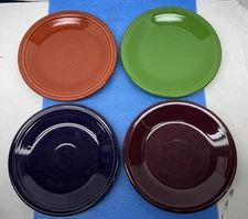 Fiestaware Homer Laughlin  7 Inch Sandwich/Salad Plates 4 Different Colors 