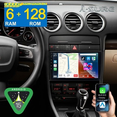 8kern 6+128GB Android 14 Für Audi A4 8E 8H B6 B7 2000-09 Autoradio GPS Navi WIFI