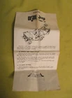 Vintage 1970 G.I. Joe Jeep Combat Set Instructions #7000 Hasbro Original