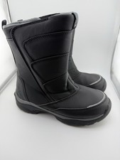 Lands End Snow Flurry Boots Black Youth Kids Size 4M