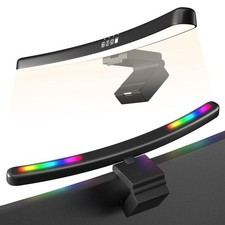 Monitor Light Bar Curved, RGB Backlight, Computer Screen Lamp for Eye Care, D...