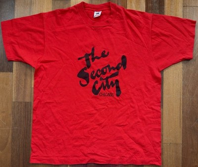 Vintage FOTL The Second City Chicago Comedy Club Red Shirt Men's size XL X-LARGE