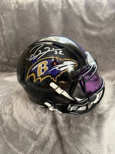 Ray Lewis Signed Baltimore Ravens Full Size Replica Helmet with Beckett COA