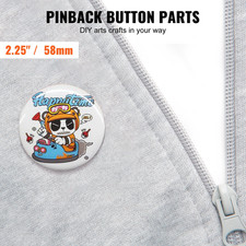 500 Sets 2.25 inch 58mm Pin Back Button Parts, Machine NOT Included