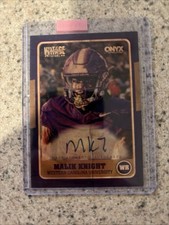 2025 Onyx Vintage Football - BLACK on card AUTO - Malik Knight 19/25 W Carolina