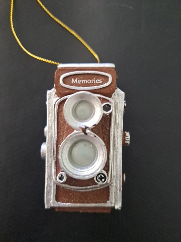 Rolleifex Style Camera Resin Ornament