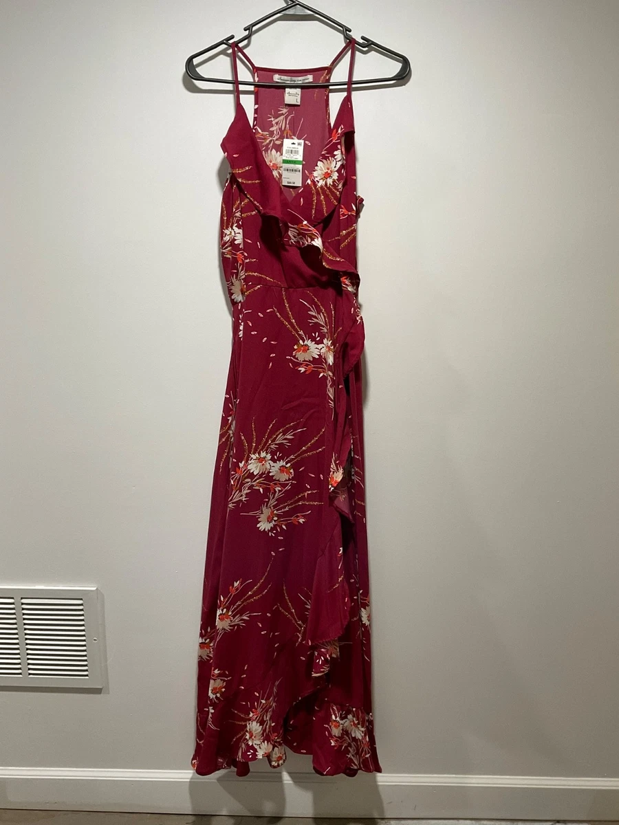 chinese dress ladies American Rag Juniors Ruffled High Low Maxi Dress Ether Combo XL at Amazon  Women's Clothing store main image 0
